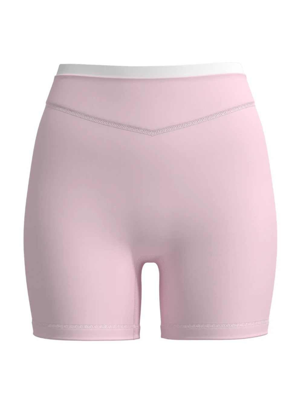 Liaison the label LAYERED SCULPT SHORT V1 - SOFT PINK & WHITE large 6” inseam 🎀